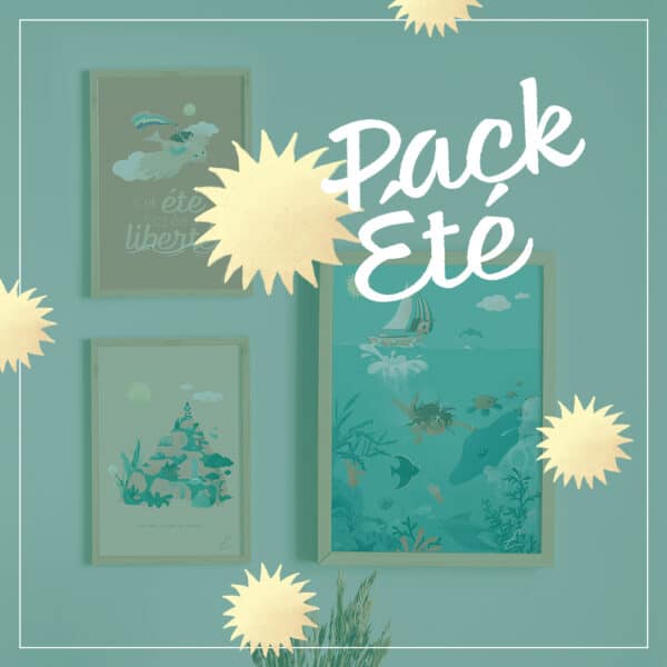 Le pack "Été" rassemble l'ensemble des illustrations et papeterie de la collection de saison.